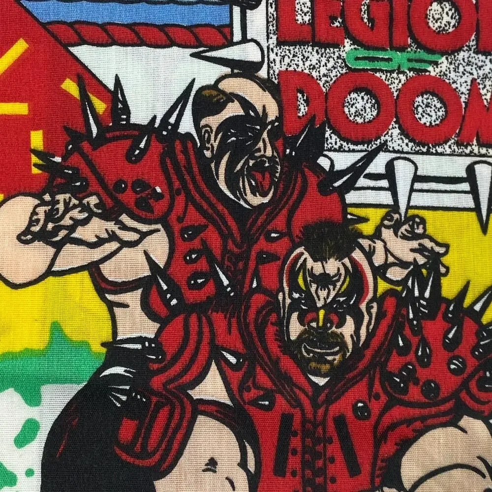 WWF Sheet Twin Flat Sheet Pillow Case 1991 Hogan Macho Savage Warrior Jake Snake